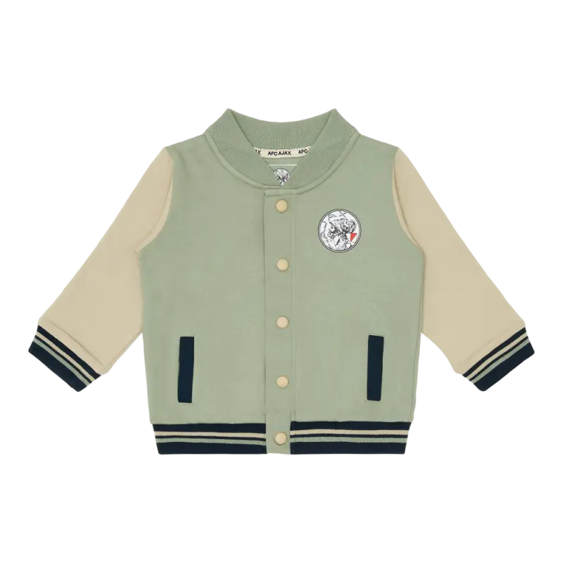 AFC Ajax Store – Ajax-baseball jacket green beige toddler Collection for True Fans