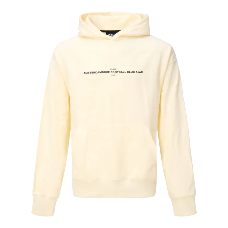 AFC Ajax Store – Ajax-hooded sweater ecru Amsterdam city print Collection for True Fans