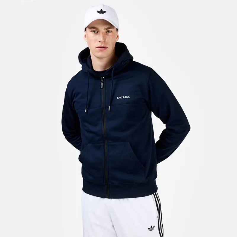 AFC Ajax Store – Ajax-hooded sweatvest navy logo my club senior Collection for True Fans