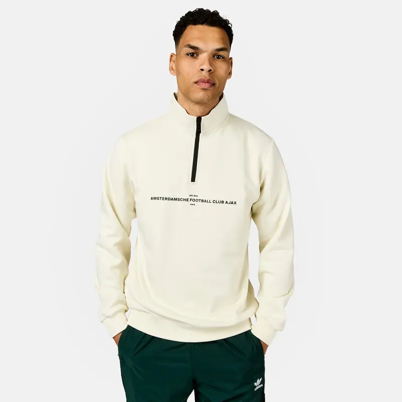 AFC Ajax Store – Ajax-sweater zipper ecru Amsterdam city print Collection for True Fans