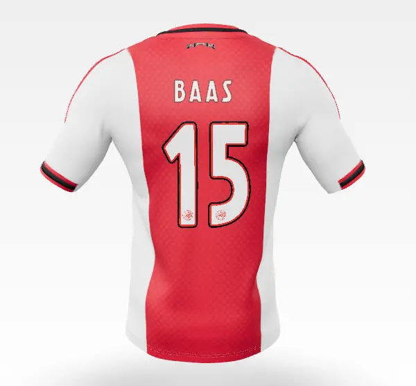 AFC Ajax Store – Ajax-home shirt junior 2025-2026 – 15 Baas – Champions League Collection for True Fans
