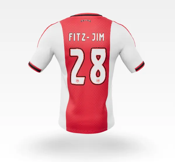 AFC Ajax Store – Ajax-home shirt senior 2025-2026 – 28 Fitz-Jim – Eredivisie Collection for True Fans